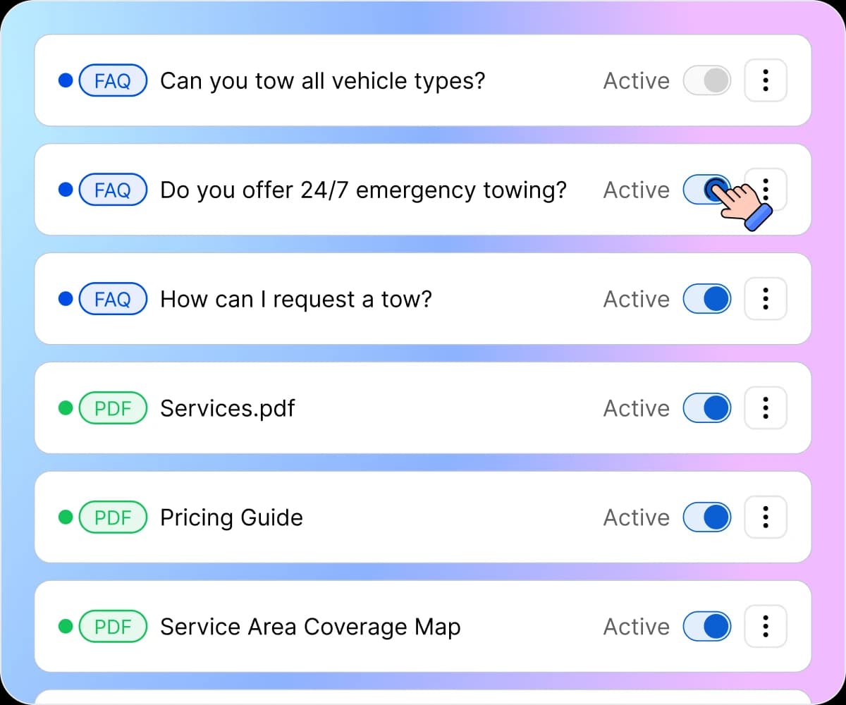 Toggle Sources Active or Inactive