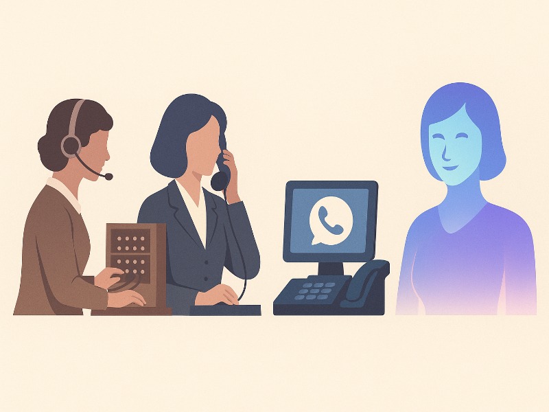 Evolution of Business Reception: From Manual Operators to AI Assistants