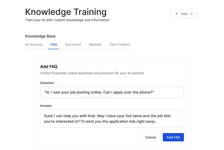 knowledge training