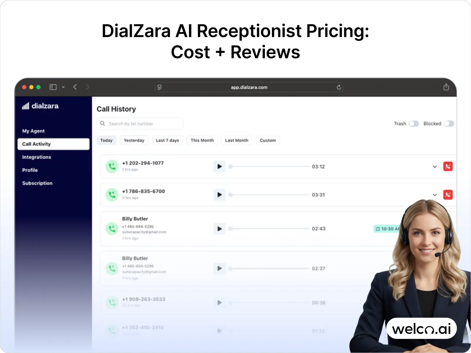 DialZara AI Receptionist Pricing_ Cost + Reviews