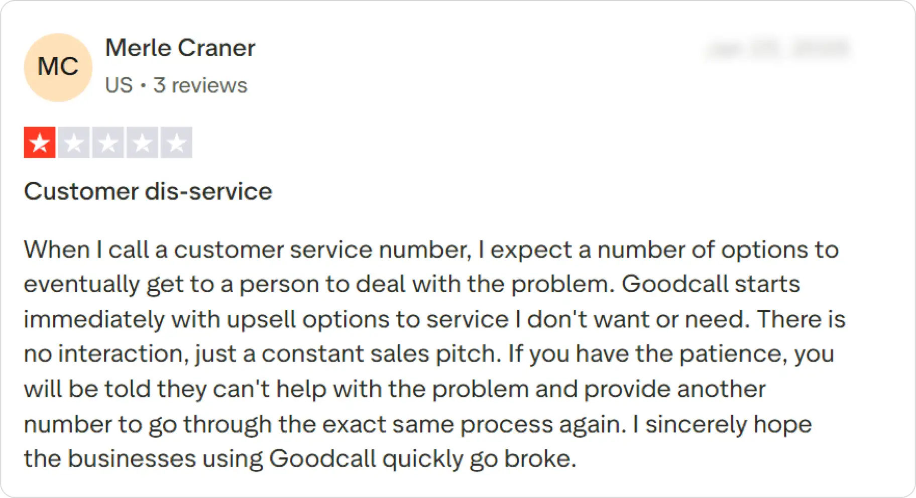 Goodcall trustpilot
