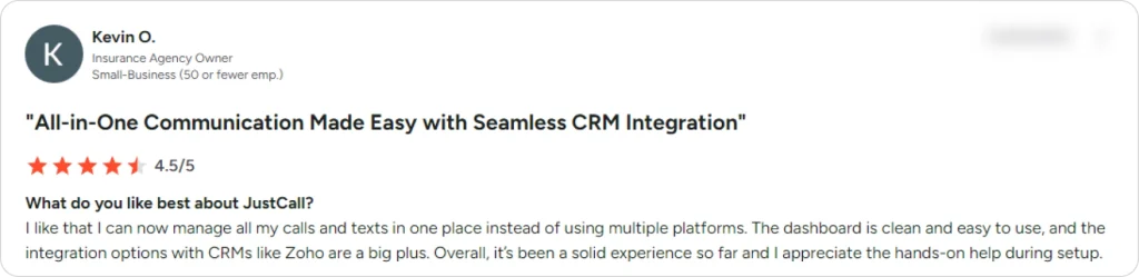 JustCall AI Receptionist G2 1