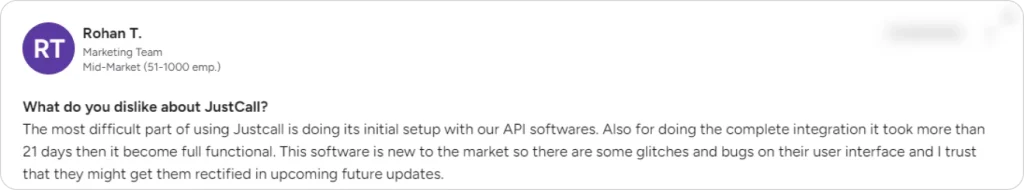 JustCall AI Receptionist G2 2