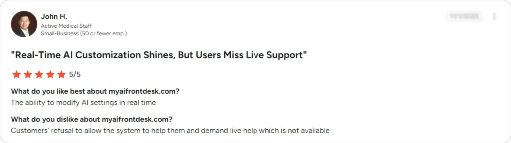 Pros and Cons of MyAIFrontDesk